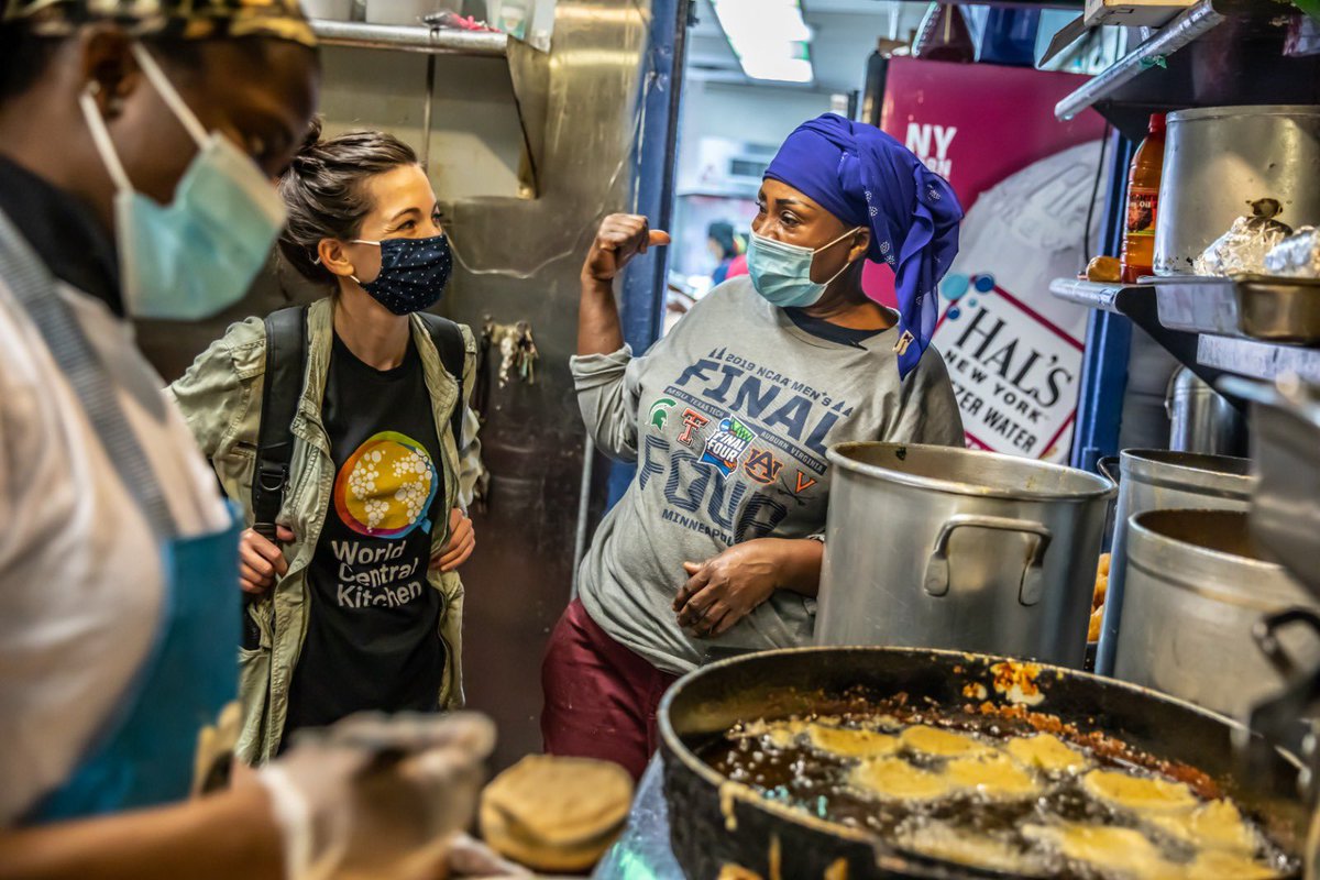WCKitchen's tweet image. "When I got this space, I said to myself, 'Anybody, everybody who walks in and is hungry, please, let me serve them. Nobody will be in need at my table.'"

Georgina—owner of Accra Restaurant in The Bronx—cooks with WCK Direct, our free text-to-order program for families in need.