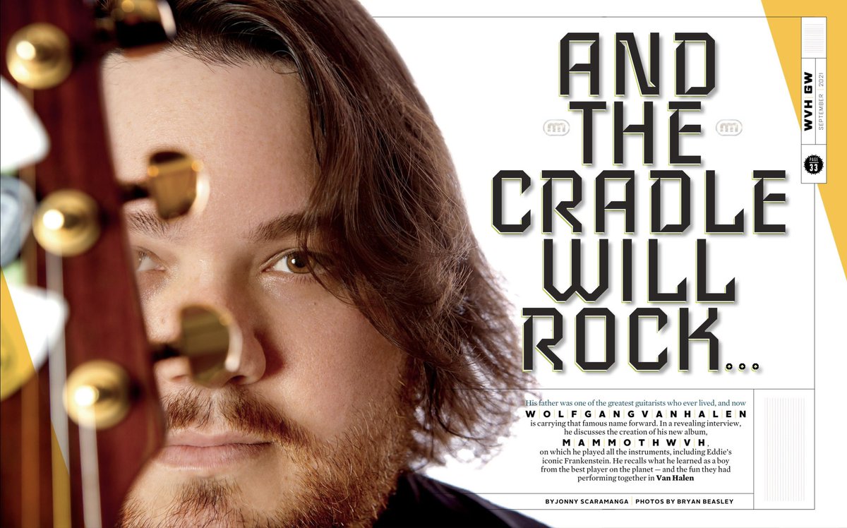 WolfVanHalen's tweet image. Thanks so much to @GuitarWorld for including me in the latest issue. Available now!