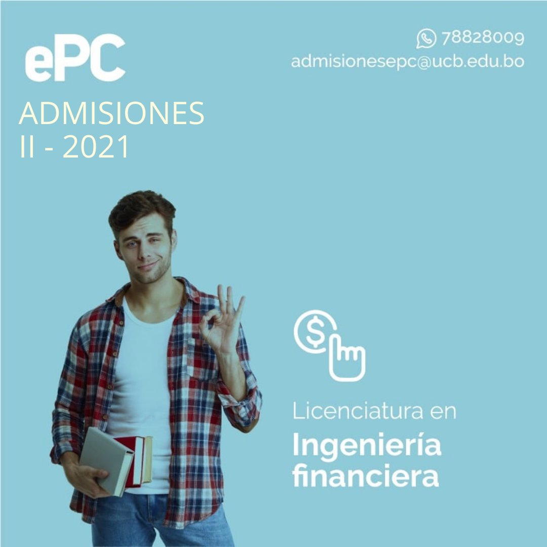 ePC_UCB's tweet photo. Toma la decisión correcta
¡Estudia en la mejor Escuela de Negocios del país!
Conoce más en
💻 https://t.co/ZY7IJXzyRE
📅 Inicio de clases: Agosto 2021
Deja tus datos en
💻 https://t.co/jz44JOx4ER
Contáctanos
📱78828009
📲https://t.co/1Z57Fxm7EB
#ePCSolidaria #ePCDual #ePCFlexible https://t.co/Pq4EMzkoIm