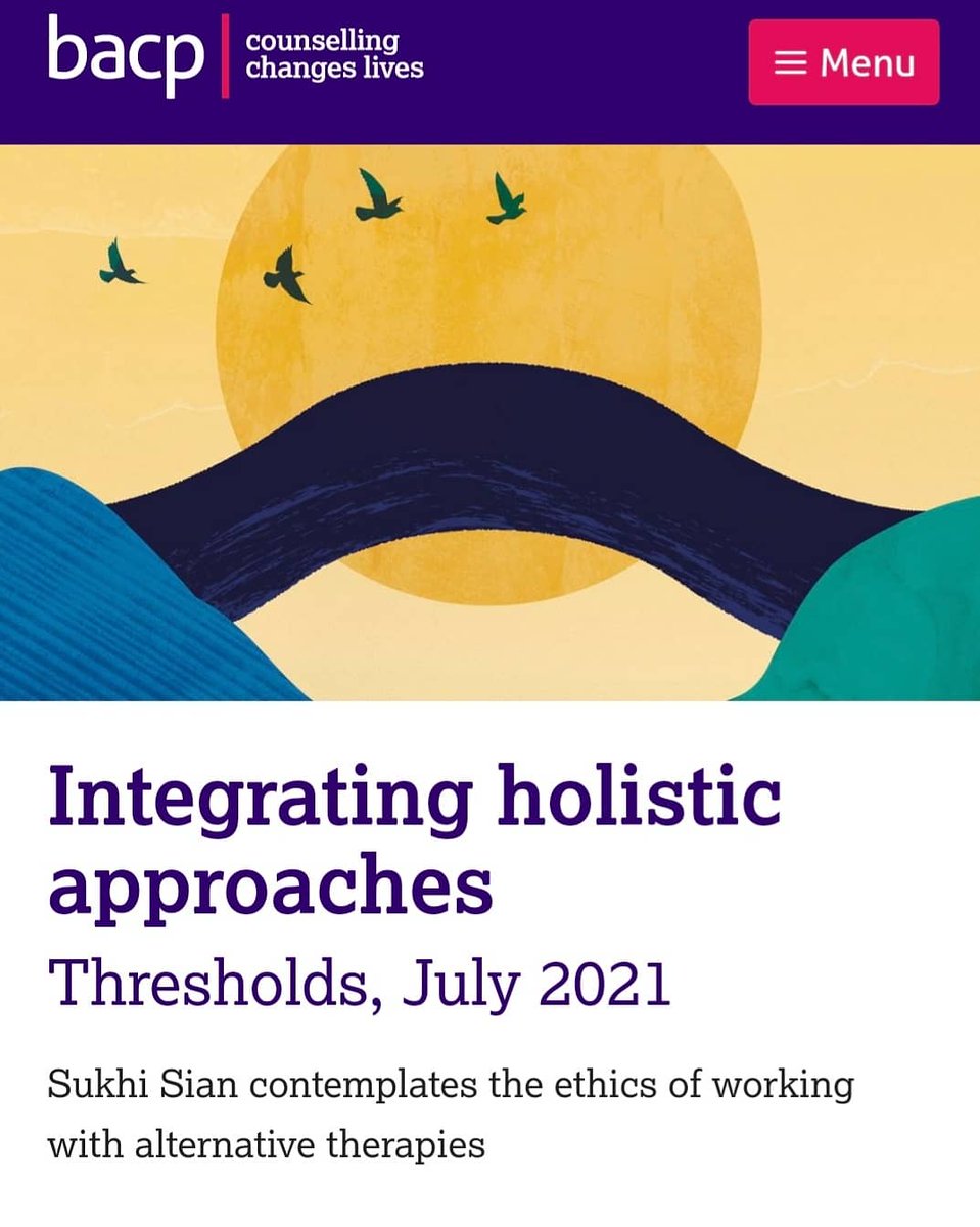 sukhisian's tweet photo. My article on Integrating #holistictherapy with #counselling such as #traumasensitiveyoga and #reiki at @sv2uk is out. Accessible to #bacp members here: https://t.co/0eq5Ku24oJ
#TherapistsConnect https://t.co/1Xq3bSHUeR