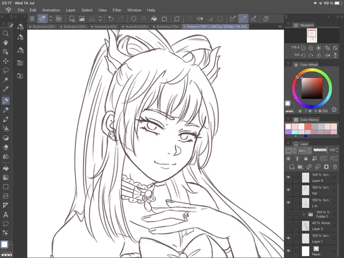 very excited to color this bc her color scheme is 😩😩💖✨💫💖💫✨ 