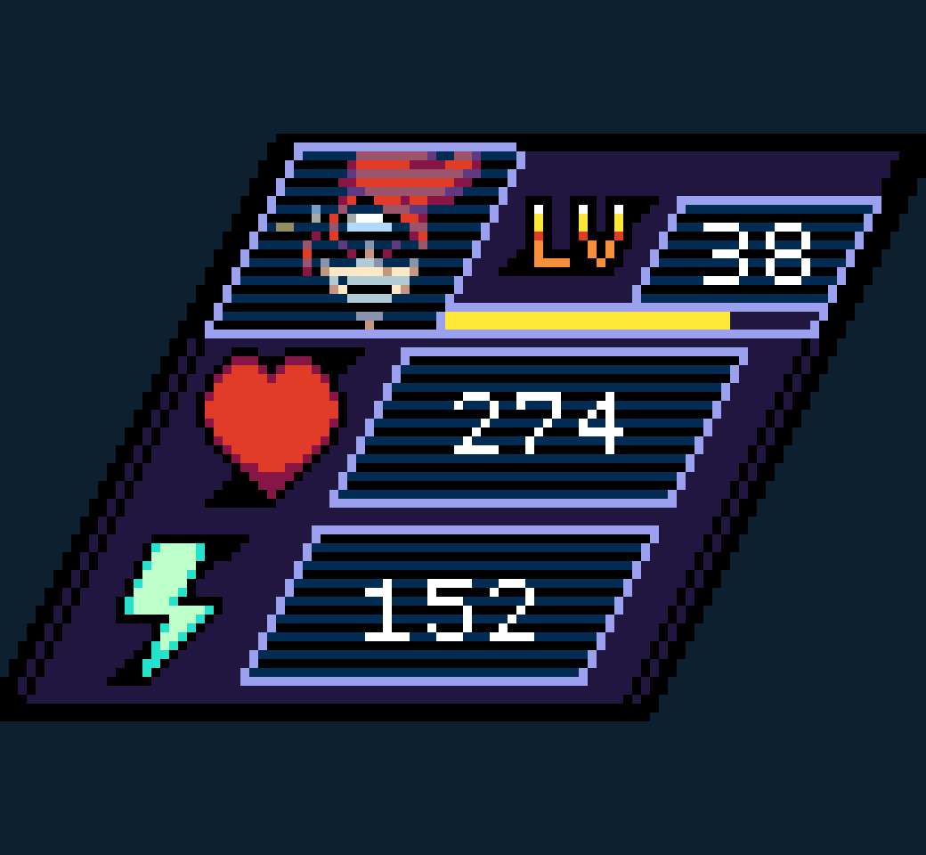 MerleBirb's tweet photo. WIP of UI for battle, started out simple! What do you think of the screen line aesthetic? #pixelart #spriteart #aseprite #UI #illustrations #ใใใ็ตต #gamedev #indiedev #MonkeyKick https://t.co/HvDal0SH1v