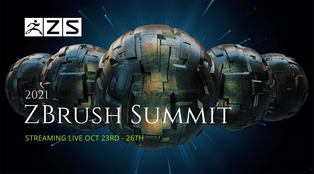 maxonzbrush's tweet photo. #ZBrushSummit2021 is coming to you LIVE October 23rd! The whole event will be streaming on ZBrushLIVE, including the ZBrush Sculpt-Off. Get the details at https://t.co/XbI5ipSwpr! https://t.co/H0vMPXbvoX