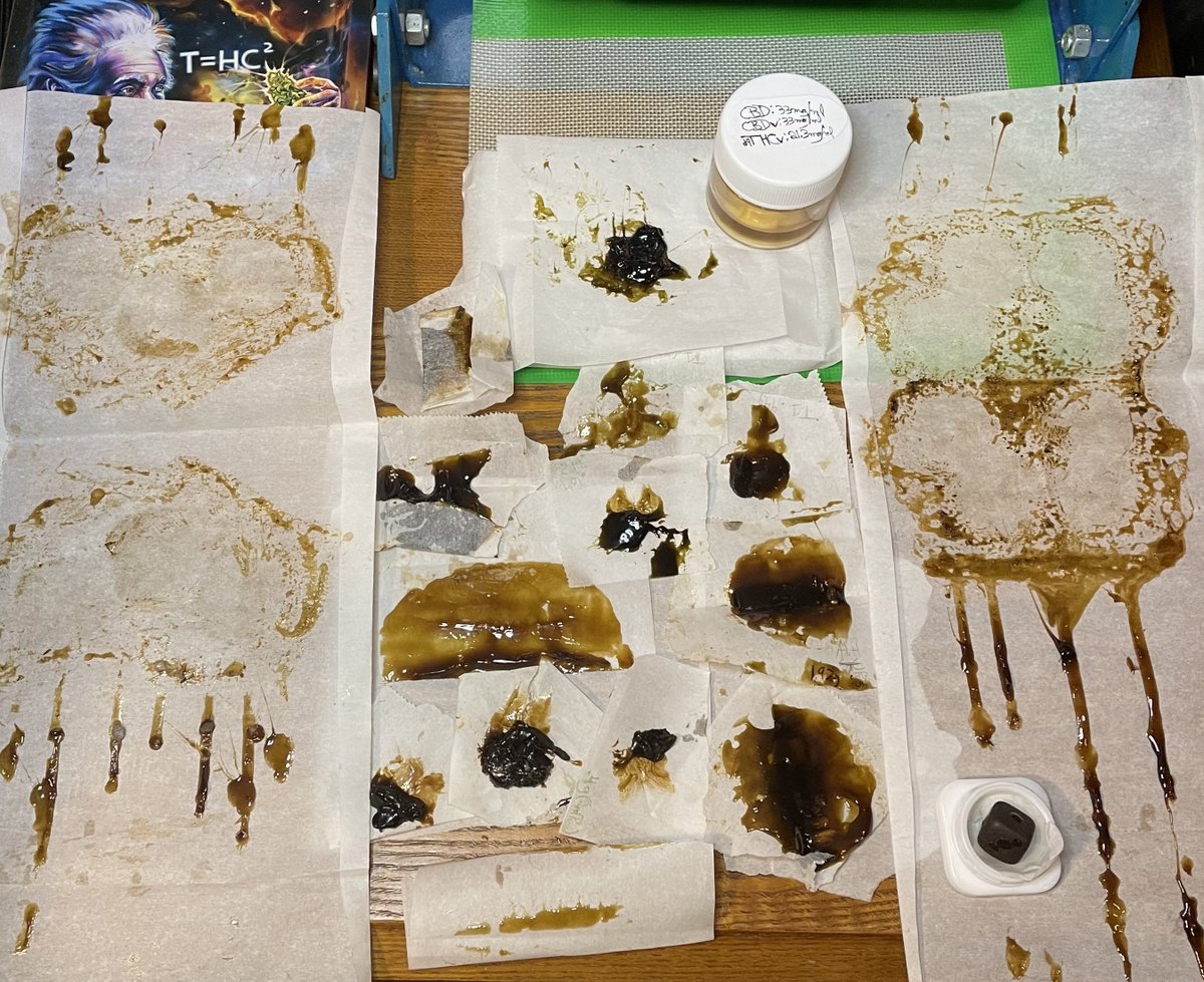GetSqueezeBox's tweet photo. Hemp Rosin Rorschach Collage. I came across a stack of parchments containing #Hemp #Rosin I pressed during COVID quarantine. I guess I got a bit carried away lol. #hempextracts #cbdoil https://t.co/7DvBn0l79N