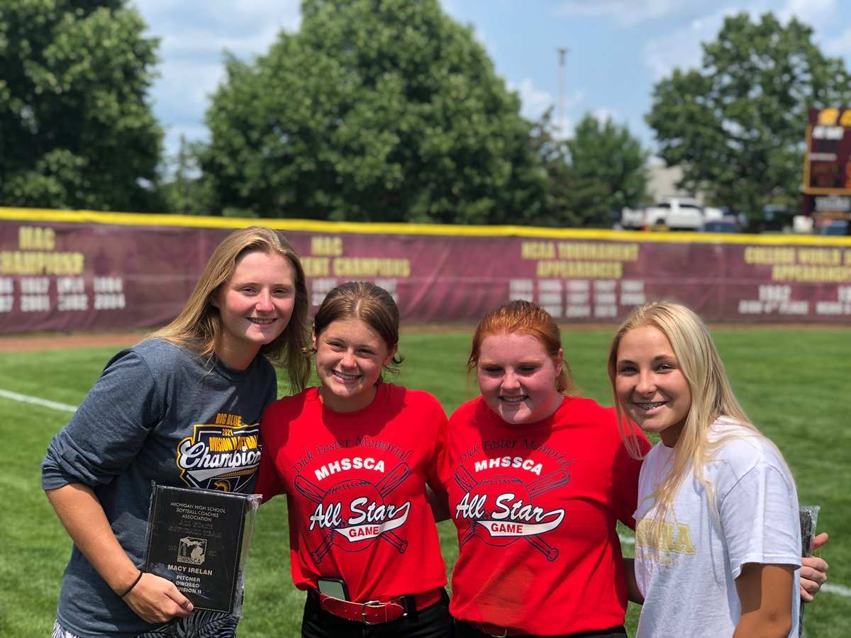 Congrats goes out again to <a href="/kira_patrick5/">kira patrick</a> on her All-State HM Outfield award! 2nd player in the past 3 years 2b named HM All-State for our program! <a href="/Bigdani18/">Danielle</a> was last in 2018! Congrats to our neighbor’s from <a href="/owossoathletics/">OHS Athletics</a> as well! 💪🏻💛🖤🥎 #allstate2021 <a href="/cav_athletics/">Corunna Athletics</a>