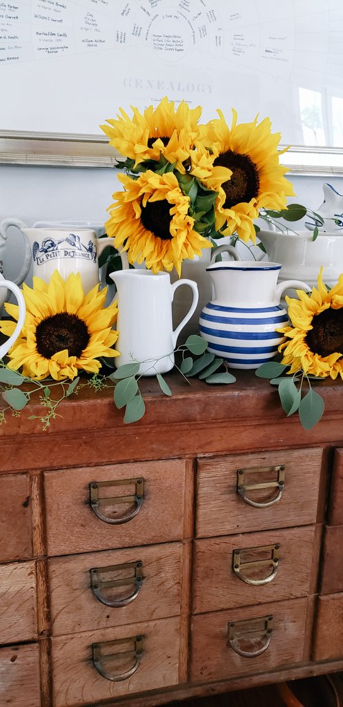 Ciao36631139's tweet photo. a few bright and cheery sunflowers in the living room. 🌻
#homemagazine 
#myvintagehome 
#sunflowers 
#makehomeyours 
#finditstyleit 
#designdetails
https://t.co/xH8gdSF849 https://t.co/GAQmICIzbs