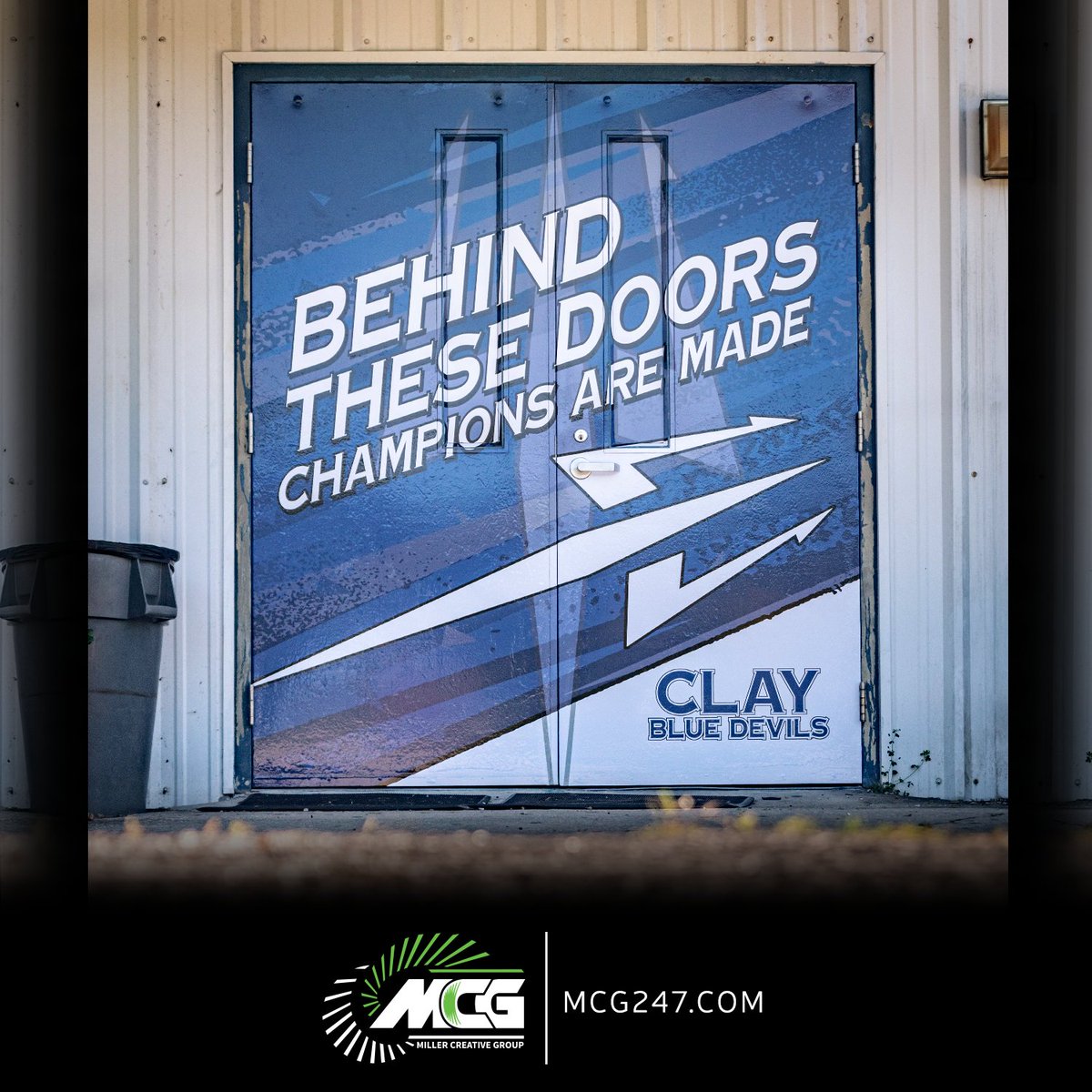 MCG247JAX's tweet photo. Revamped doors and signage for Clay High School! πͺ
.
#millercreativegroup #millercreative #mcg247 #mcgonesource #mcg247 #mcg #mcgjax #jacksonville #orangepark #northeastflorida #clayhigh #bluedevils #highschool #custom #wrap #graphics #design #branding #exteriordesign #signage https://t.co/oc7mG3D6rf