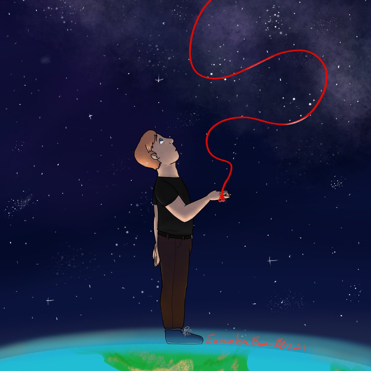 eurazba's tweet photo. Space Camp Week on tumblr, Day 3: Space
Red String of Fate Au anyone? :3
#kreamus #3below https://t.co/jO0es0SquY