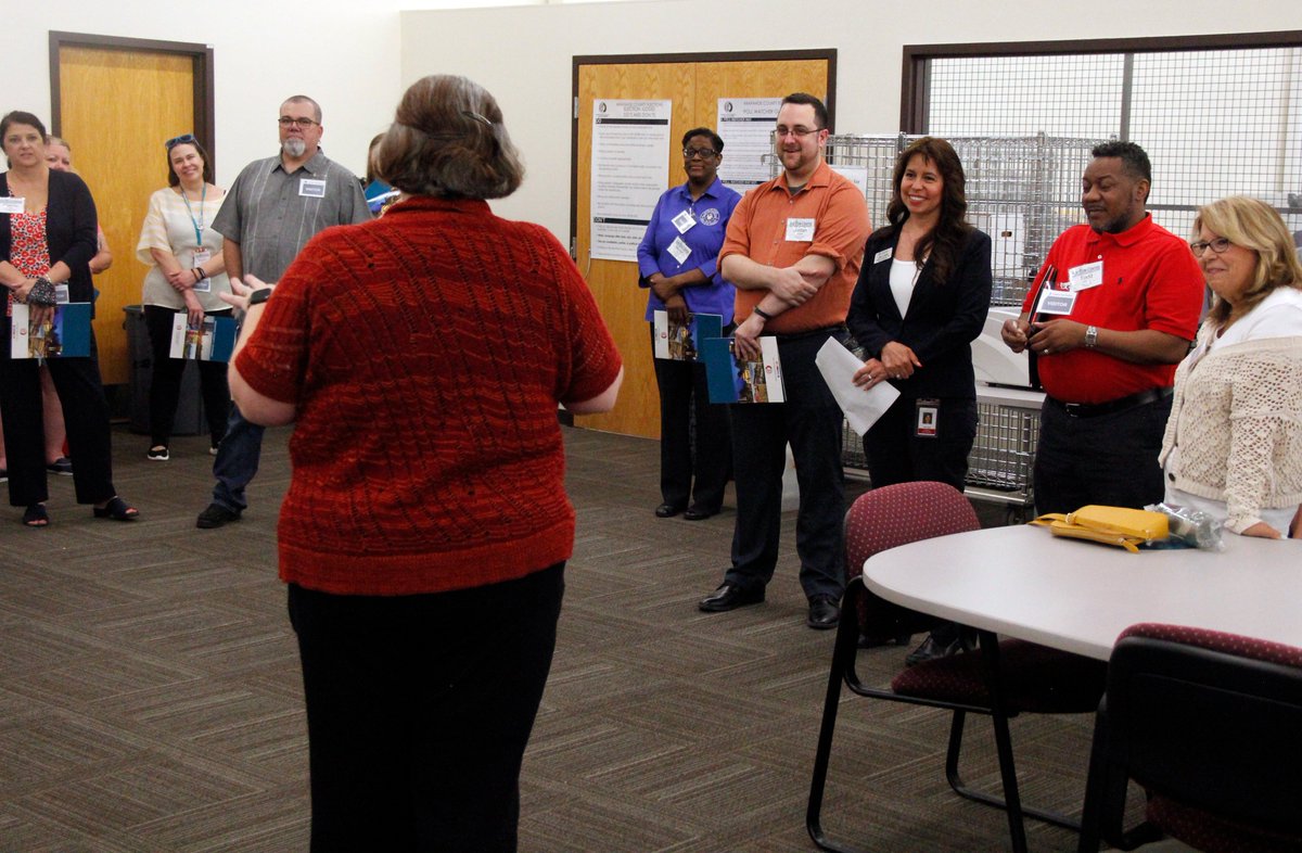 Elections Director <a href="/Peg_Perl/">Peg Perl ☕🗳️ 📜🚗💍</a> and <a href="/ArapahoeClerk/">Arapahoe County Clerk & Recorder</a> had a terrific time showing off the Elections Facility and Warehouse as an added bonus to the <a href="/ElectionCenter2/">Election Center (Natl Assoc of Election Officials)</a> Summer Session!
Elections officials from across the U.S. toured our ballot receiving, sorting and tabulation processes.