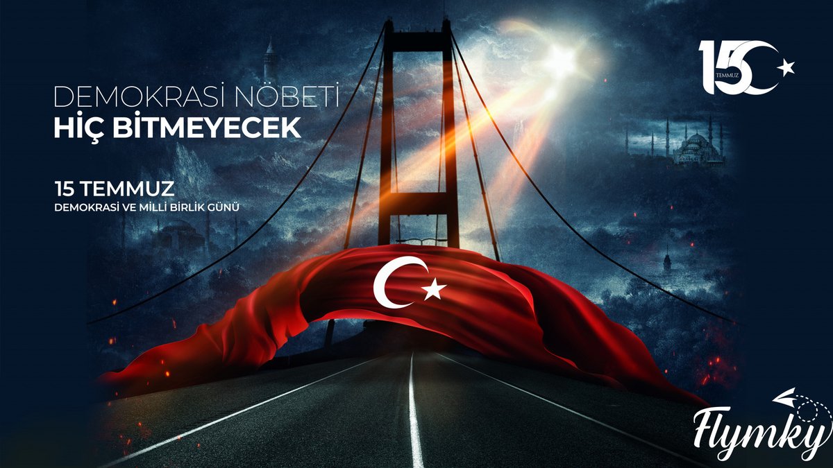 Demokrasi Nöbeti Hiç Bir Zaman Bitmeyecek. 
#flymky #15temmuz #darbe #cumhuriyet #türkiye