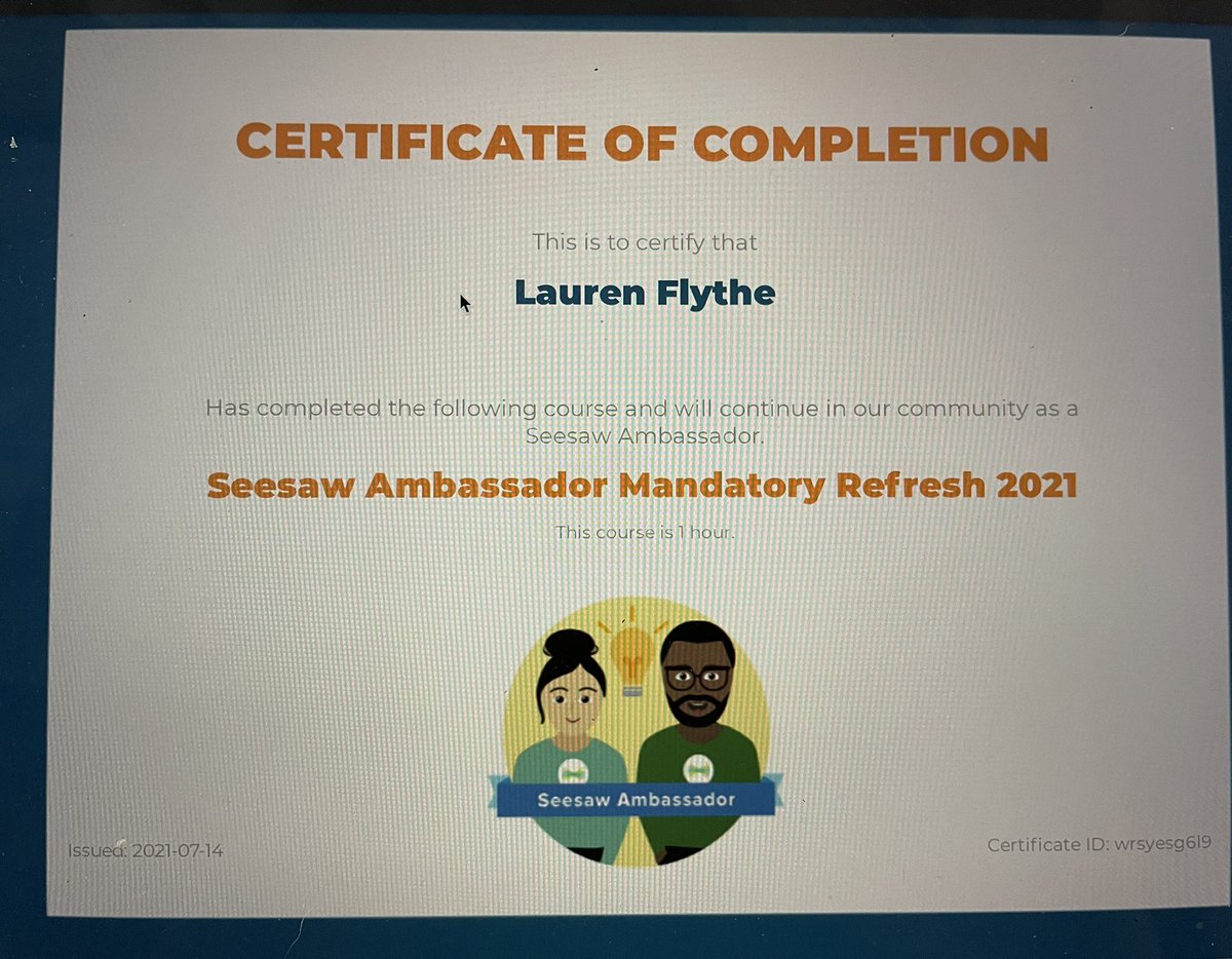 Seesaw Ambassador Refresh Course✅ Love the updates &amp; new features coming our way <a href="/Seesaw/">Seesaw</a>! #SeesawAmbassador