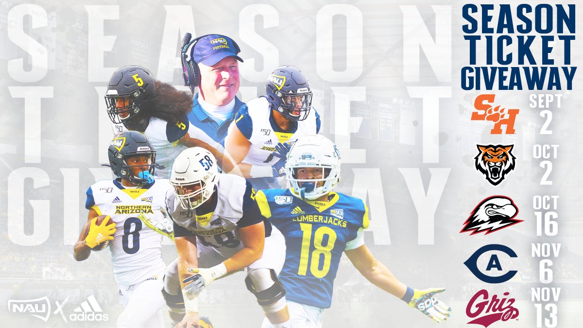 🚨GIVEAWAY ALERT🚨
Attention all Lumberjacks football fans, we are giving away 2 free season tickets for the 2021 season!
You can enter by following these 2 (!!) easy steps:
1. Must be following @nauathletics
2. Like and retweet this post
A random winner will be drawn on July 21!
