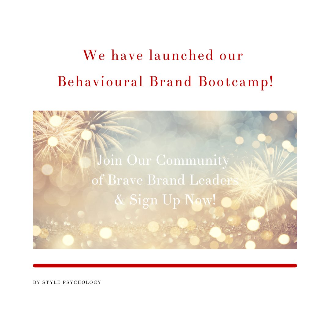 I am celebrating!!!

We have launched our Behavioural Brand Bootcamp, a self-study course taking brave brand leaders of start-ups and scale-ups through our proven process of establishing winning brand strategy and customer experience. 

Check it out here: stylepsychology.co.uk/behavioural-br…