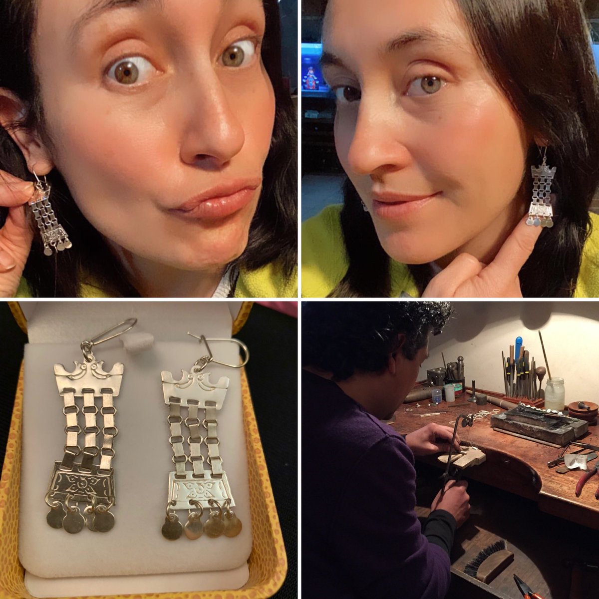 antonioaburtoc's tweet photo. Aros de Plata , modelo trapelacucha …. #ancestral hechos en #Mitaller …. Aún más bellos con el encanto de @danakotyta … ☀️💫🍂🍁🌻gracias Daniela por favorecer mi trabajo 💪🏽🤩✅ https://t.co/TKa6WJTe6a