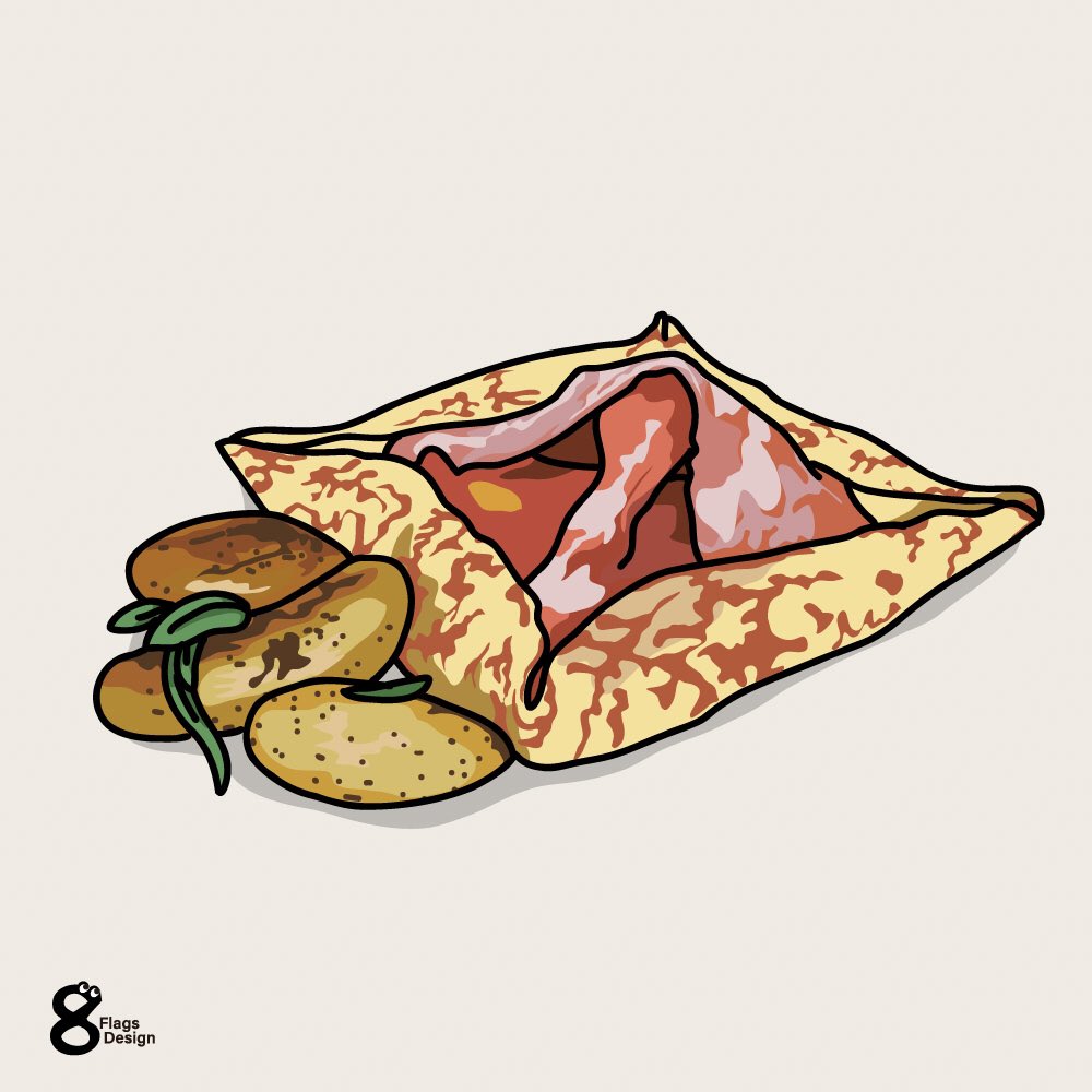 ハムのガレット 無料イラスト素材です フランスのオシャレ料理 朝食にいただきた ベクターシェルフのイラスト ハムのガレット 無料イラスト素材です フランスのオシャレ料理 朝食にいただきた ベクターシェルフのイラスト
