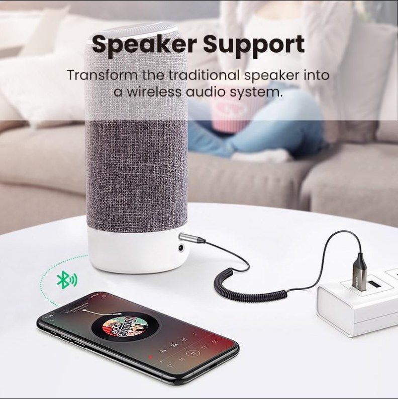 CircoxShops's tweet photo. ($19.99) The UGREEN Bluetooth AUX Adapter isn't just for the car! 
Make your phone the voice of the room with a simple plug!

GET YOURS AT https://t.co/hT1ZkVIpBC TODAY! https://t.co/V1vjQ95jSU