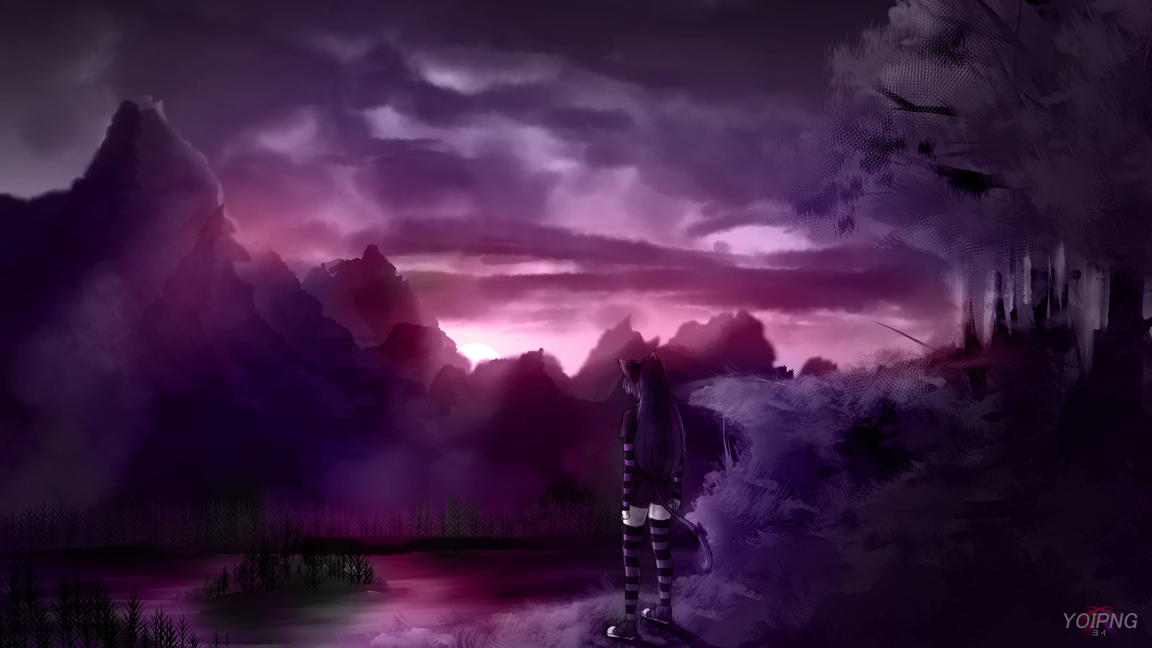 ヨイ Yoi Tried Something New A Bit Messy Lol Inspired By Thetotless I Haven T Done Landscapes Like This In A Loooong Time Wanted To Try My Hand At It Again P