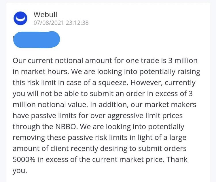 thehorsetrack's tweet photo. This is bullish af, Webull confirmed to be prepping for the squeeze! #MOASS $AMC $GME https://t.co/CyOZJQAwoo