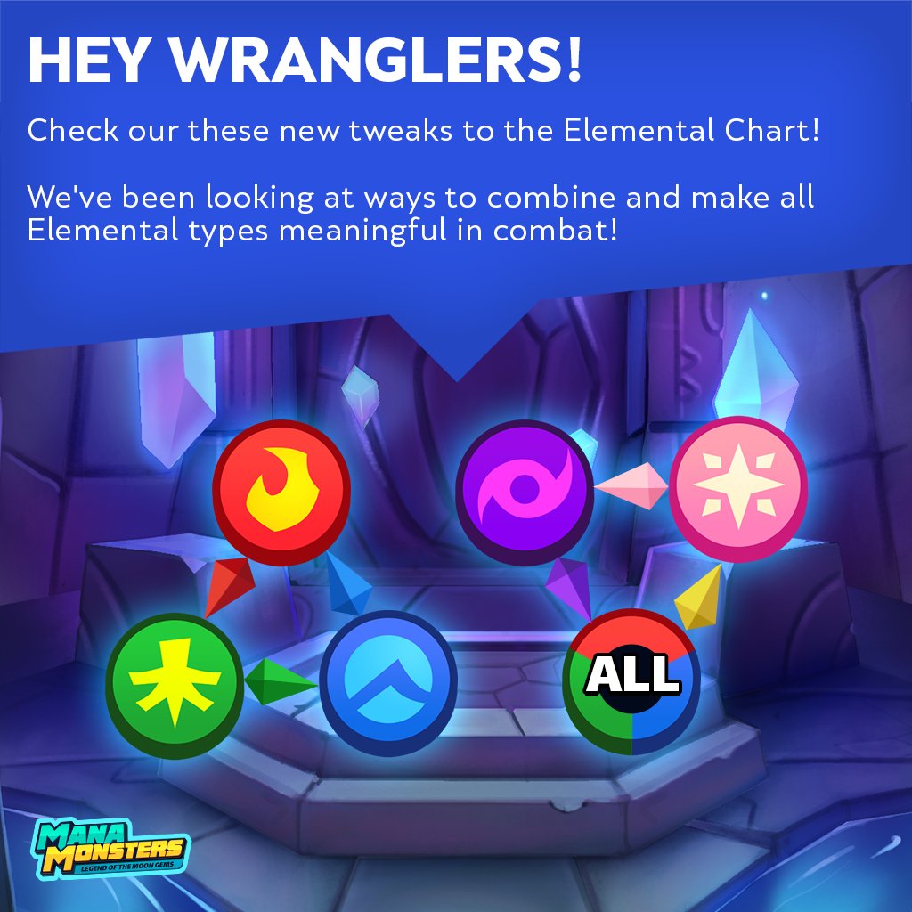 Hey Wranglers,

We have a new update coming out really soon! But in the meantime we've made an exciting new change to our Elemental chart! 😀

#mobilegames #gamedev