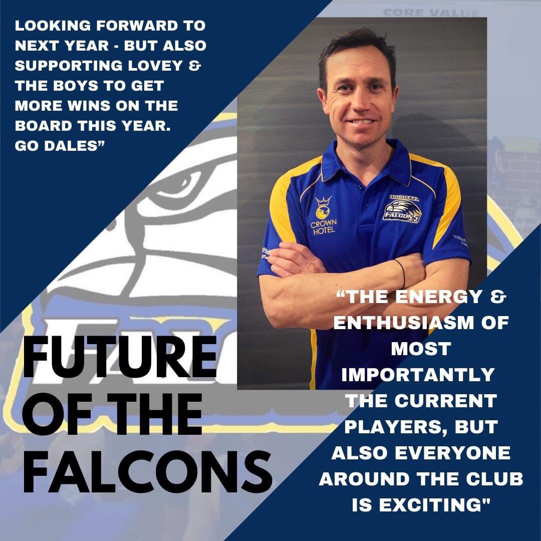 LILYDALEFC's tweet photo. FUTURE OF THE FALCONS 

Lilydale Football &amp; Netball Club is delighted to announce the appointment of Luke McCormick as Senior Head Coach for Season 2022. https://t.co/pJTvNkZtdM