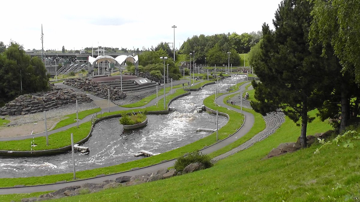 In our <a href="/BaileyofBristol/">Bailey of Bristol</a> AA745 at the <a href="/candmclub/">Caravan and Motorhome Club</a> site at White Water Park, Stockton-on-Tees. It's right next door to the very impressive, man-made Tees White Water Centre <a href="/teeswhitewater/">Tees Barrage International White Water Centre</a>. My favourite Club site.