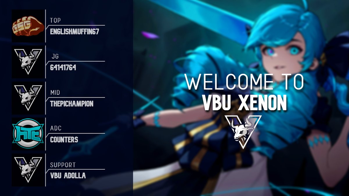 VB_United's tweet photo. We would also like to wish VBU Xenon good luck in 
@SoHoLeague that will be starting in a month! Here is the starting roster for VBU Xenon! https://t.co/ffxtT1CW09