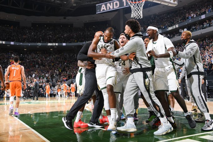 The Bucks celebrate Middleton huge scoring night