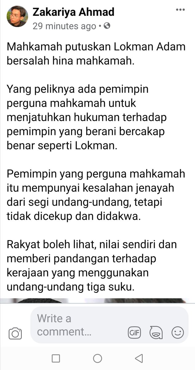 Keadilan yang terbalik. Pelapor dihukum, penjenayah bebas gelak tepok tangan. Sial betul..