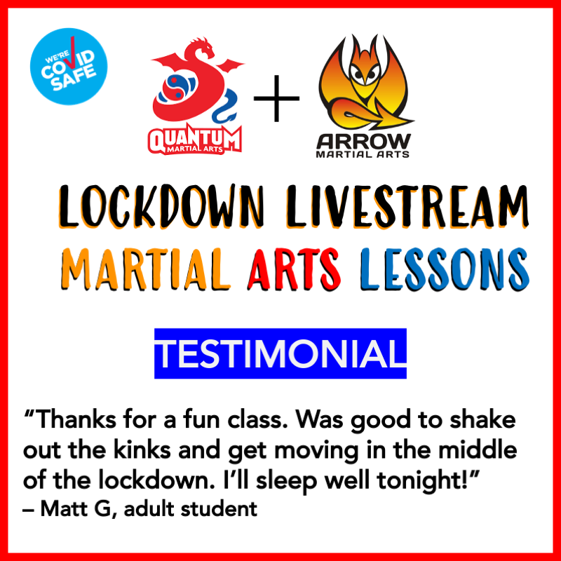 ArrowMartial's tweet image. Positive feedback received for the joint lockdown livestream jujitsu classes by Quantum and Arrow. Kids and adults joining in by the dozens. Don't miss out!
#martialarts #jujitsu #lockdown #sydney #australia #online #testimonial #selfdefence #ryde #chatswood #northsydney #balmain