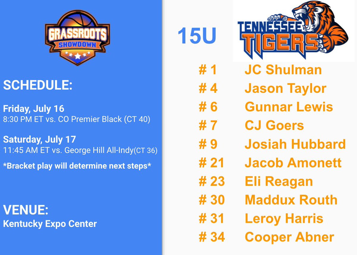 College coaches were very present in Atlanta for the #TNTIGERS 15u. Don’t miss this talented group this weekend at the Louisville Expo Center.