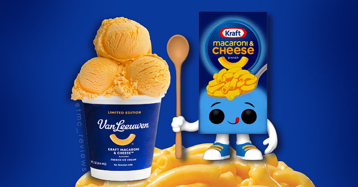 TMC. (@tmc_reviews) on Twitter photo Who would have thought that this #NationalMacAndCheeseDay & #NationalIceCreamMonth <a href="/kraftmacncheese/">Kraft Mac & Cheese</a> <a href="/vanleeuwen/">Van Leeuwen Ice Cream</a> would break the internet by dropping #macandcheese flavored #icecream 🔥 *SOLD OUT* #cheesy #creamy #treat 🥄 Who would have thought that this #NationalMacAndCheeseDay & #NationalIceCreamMonth <a href="/kraftmacncheese/">Kraft Mac & Cheese</a> <a href="/vanleeuwen/">Van Leeuwen Ice Cream</a> would break the internet by dropping #macandcheese flavored #icecream 🔥 *SOLD OUT* #cheesy #creamy #treat 🥄