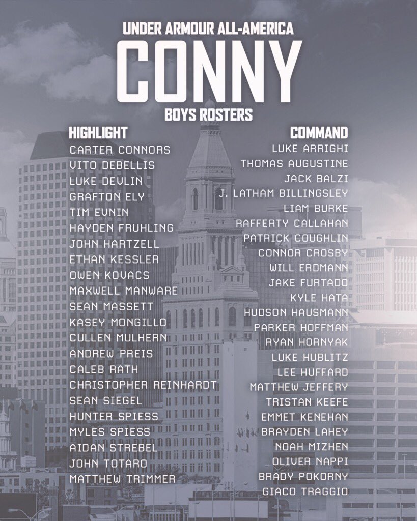 Introducing the CONNY final boys and girls rosters for the 2021 Under Armour All America Underclass Tournament! 

Who’s going to be the next star from the CONNY Region? #repyourregion