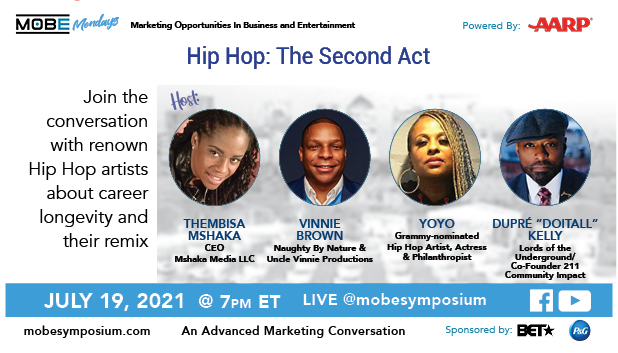 MobeSymposium's tweet photo. How are legacy artists faring in a society where ageism = disrespect? Some remixed their careers, starring in their second act beyond recording. Join the conversation with @officiallipgame @naughtybynature @YoYoWhitaker @doitallfornwk #mobeaccelerates #hiphoplegends #hiphopmusic https://t.co/zPlKsSuAkC