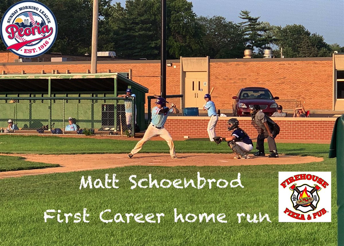 PSMLBaseball's tweet photo. Milestone Alert: Tonight, Matt Schoenbrod of the Firehouse Pizza Expos hit his first career home run! #PSML106 https://t.co/WsWpgZo64Q