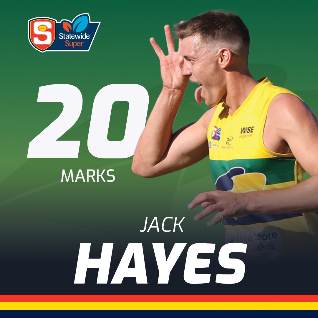 No, you're not reading this wrong. Jack Hayes really took 20 marks against West Adelaide 😳