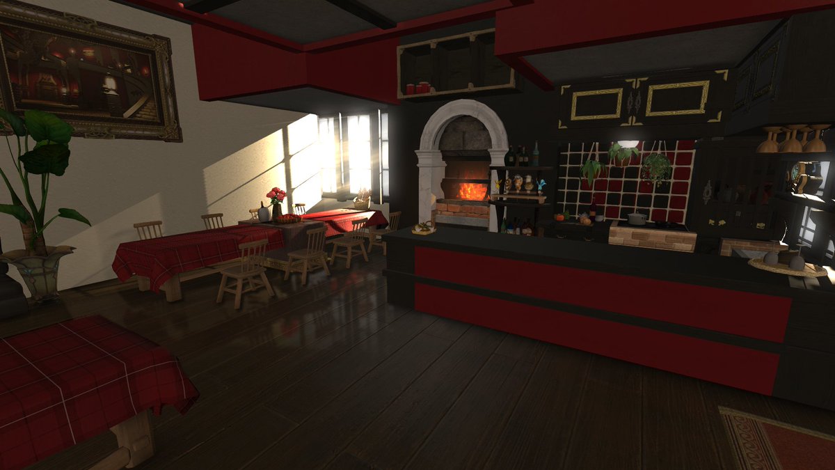 Sydsquicious's tweet photo. A little pizza parlor for 'MogStock' (summer fest, Mateus Lavender Beds, Ward 22 Subdivision, July 16-18) - Plot 36. #ffxivhousing #ffxivdesign #ffxiv #hgxiv #mogstock #crystaldatacenter #mateus https://t.co/wcVxrK8hV1