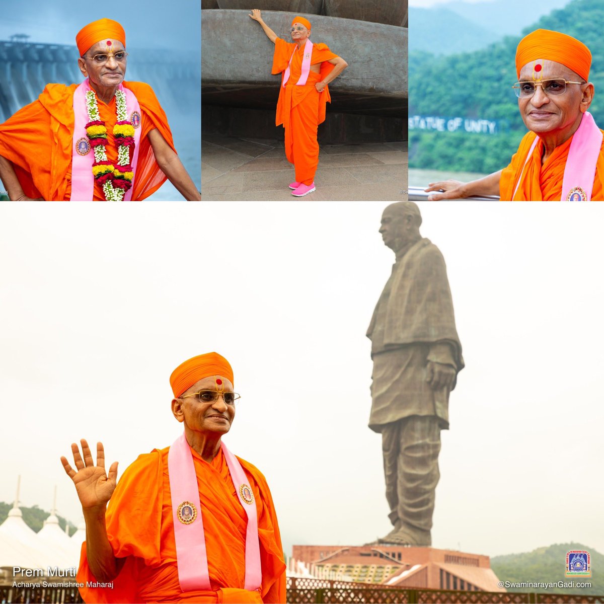 SGadiManinagar's tweet photo. 2019 Remembrance of our beloved #Vedratna Acharya Shree Purushottampriya Swamishree Maharaj #AcharyaSwamishreeMaharaj #PremMurti #AcharyaSwamijiMaharaj #ManinagarMandir #SwaminarayanGadi #ShreeMuktajeevanSwamibapa #PhotoStudio #sardarsarovar #statuofunity https://t.co/yXSqX8G0z6