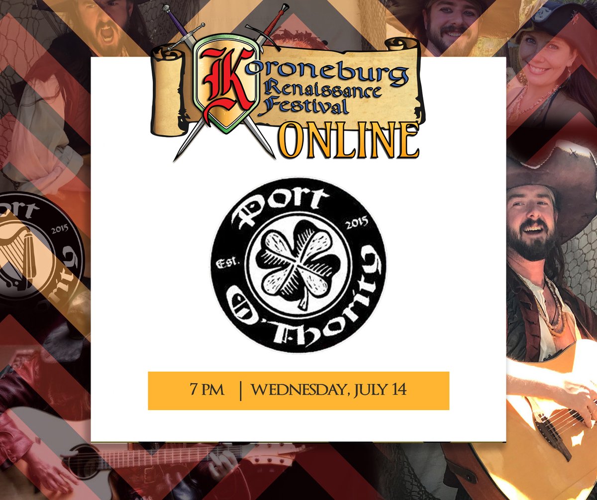 The fun continues tonight as James Hooke/ Port O'Thority takes the Wood Stage at 7pm! Find us here: renfestcorona.com/koroneburg-onl…