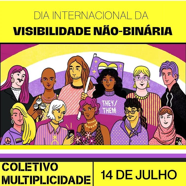 CMultipliCidade's tweet photo. O Dia Internacional da Visibilidade não-binária, assim como outras datas semelhantes, tem como objetivo conscientizar e organizar os problemas enfrentados por indivíduos não-binários em todo o mundo.
#visibilidadenaobinaria
#PrideNonBinary
#ColetivoMultipliCidade
#Picos #Piauí https://t.co/DAFPbdk1yb