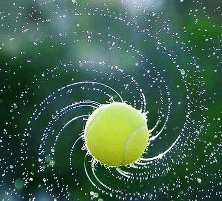 Fantastic view of the centrifugal forces acting on a tennis ball. 🎾

#Engineering #centrifugalforce #physics #forces #force #waterdrops #rotation #stress #tennis #tennisball #sports #sportengineering #stem #stemeducation