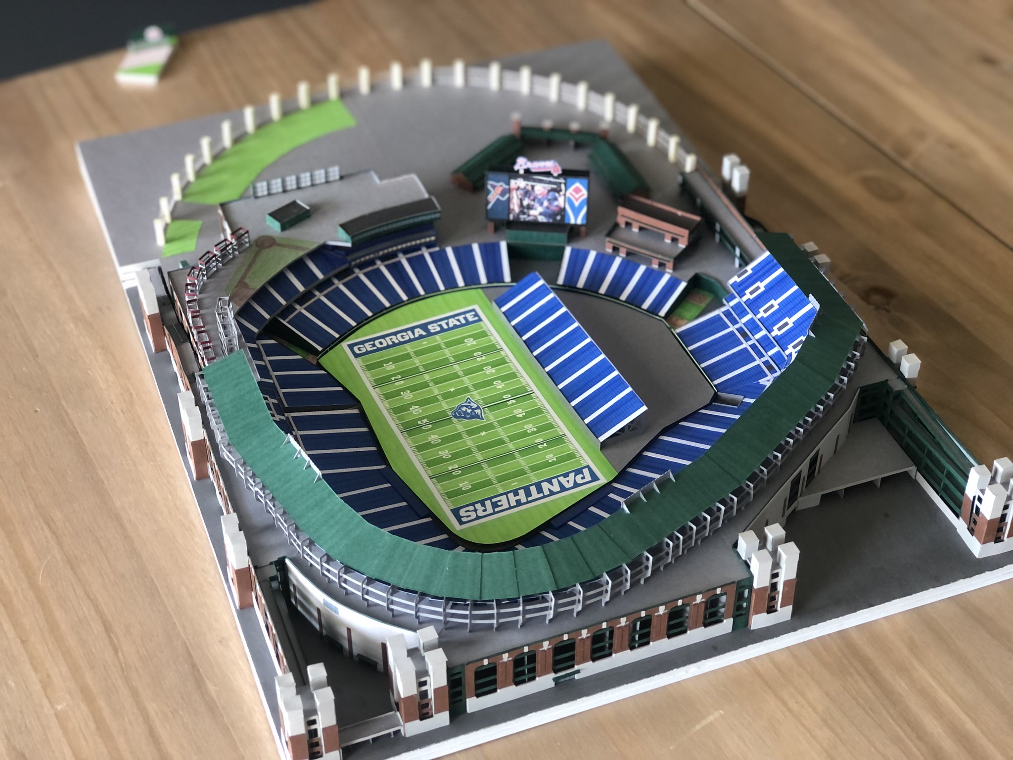 Paper Stadiums 🏟 on Twitter "Paper Stadium 42 Turner Field This model