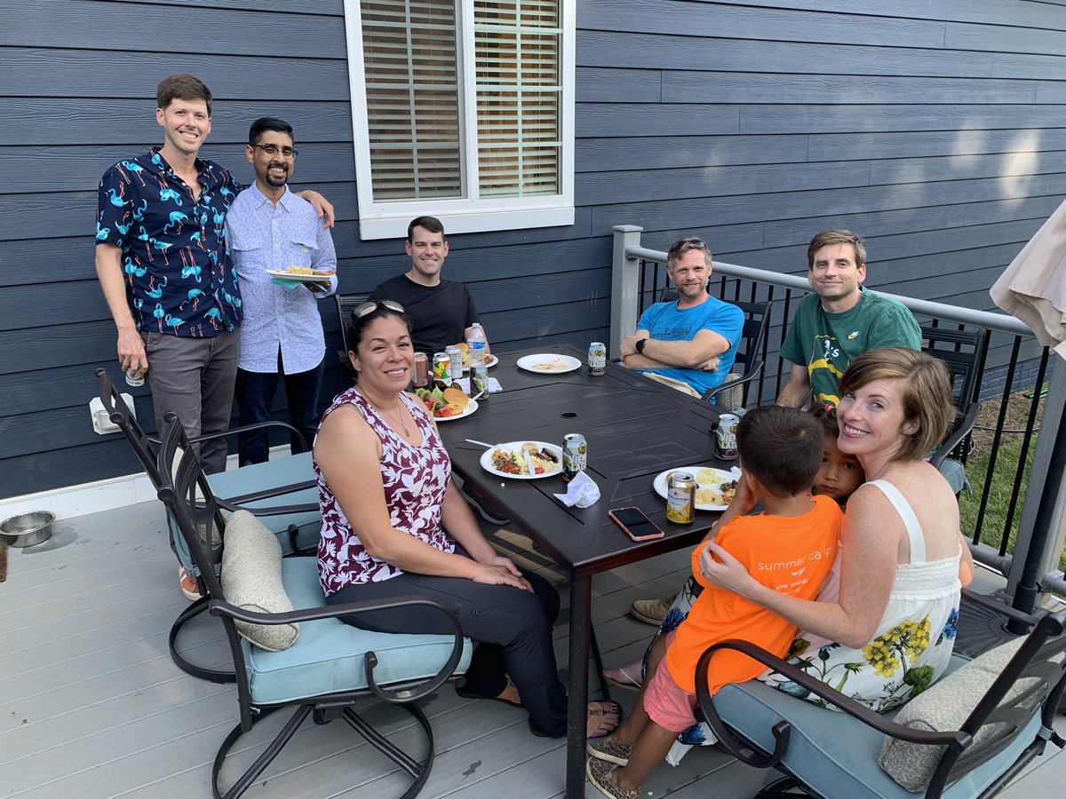 UVA_PCCM's tweet photo. Fantastic cookout to welcome our new fellows, graciously hosted by the Sturek Family! Our division’s strength is easily the wonderful people! ❤️ https://t.co/MpWaZAQRf2