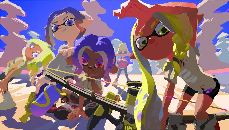 スプラトゥーン公式より暑中お見舞いのイラストが到着 ゲームウィズ