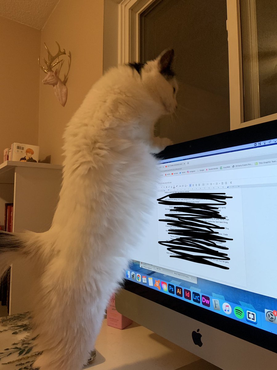 ByBrittanyEvans's tweet image. Excus- excuse me- miss? I am trying to write here