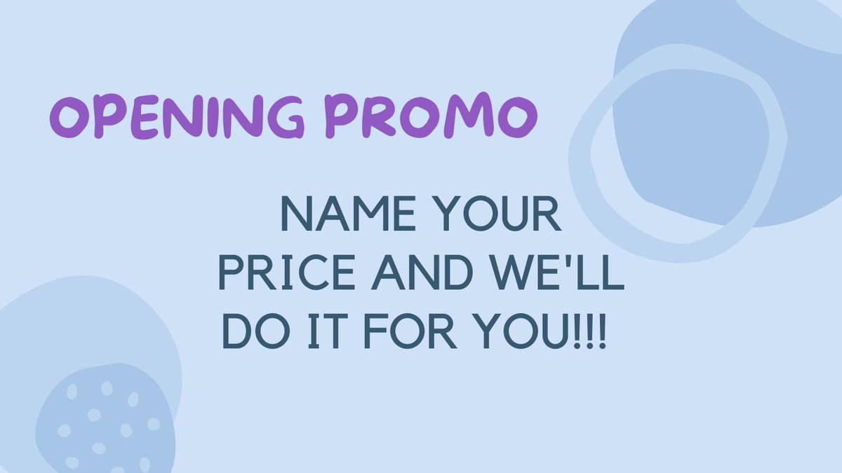 acadhelper9's tweet image. hi everyone! our team is now here to offer you assistance. #acadhelp #academics #college 

for our soft opening, we would like to offer you: “name your price” promo 🤍

dm us if u need help or inquiries!