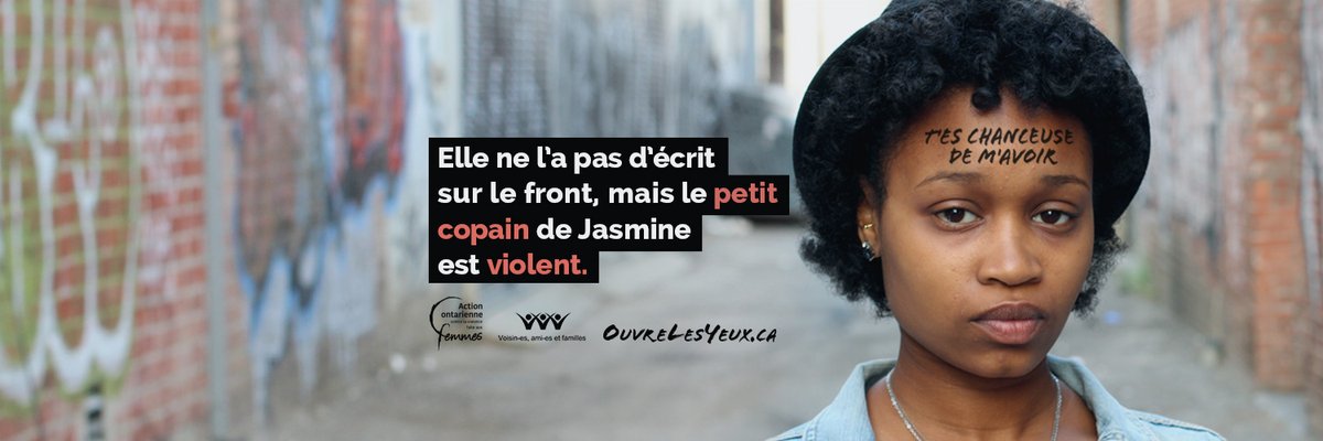 VAF_AOcVF's tweet photo. Jasmine ne l’a pas d’écrit sur son front, mais elle est victime de violence amoureuse. En savoir plus : https://t.co/XPfTWO9Mir #ViolenceConjugale https://t.co/xGLsnJVUFm