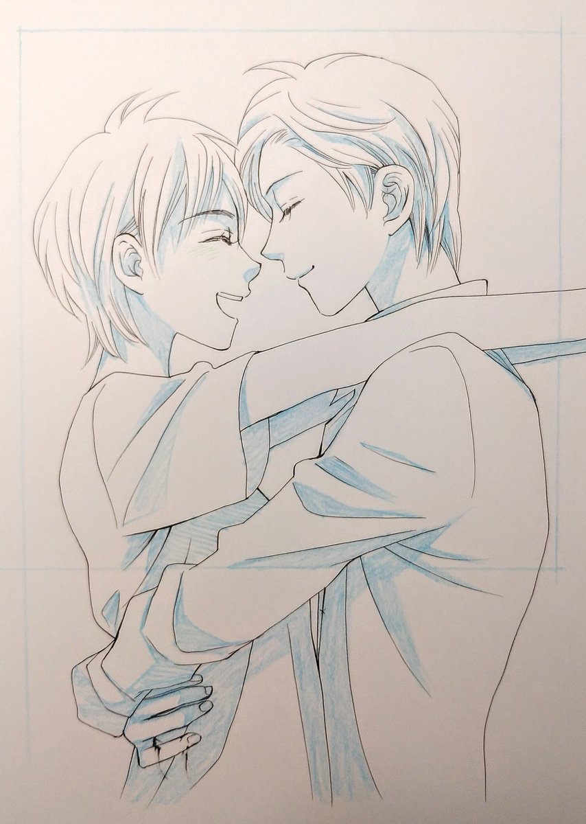 ⑪巻総扉の過程を発見。
下絵はBOOX note2。
ペン入れはアナログ。
BOOXはまだレイヤー付く前だったから描くのに色々工夫して大変だった思い出。既に懐かしい