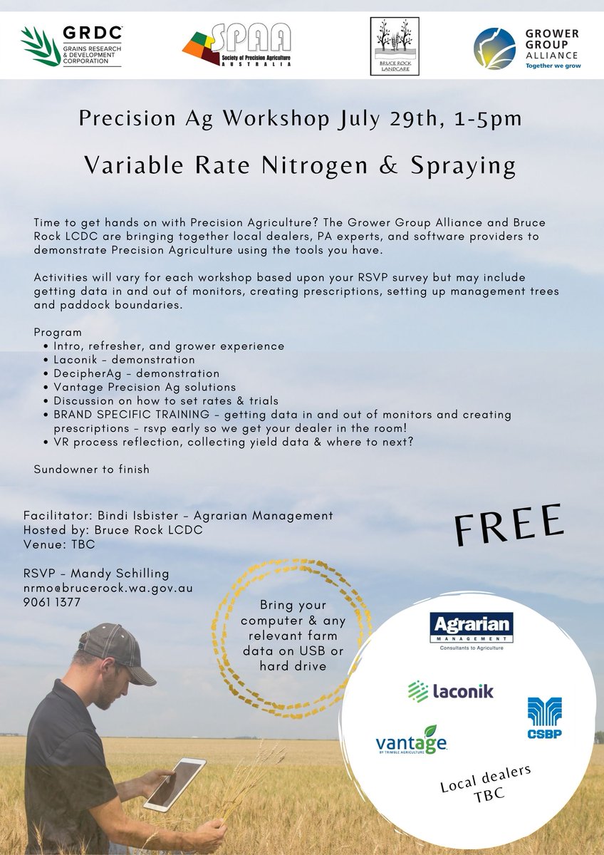 Bruce Rock Precision Ag day! Get your RSVP'S in!