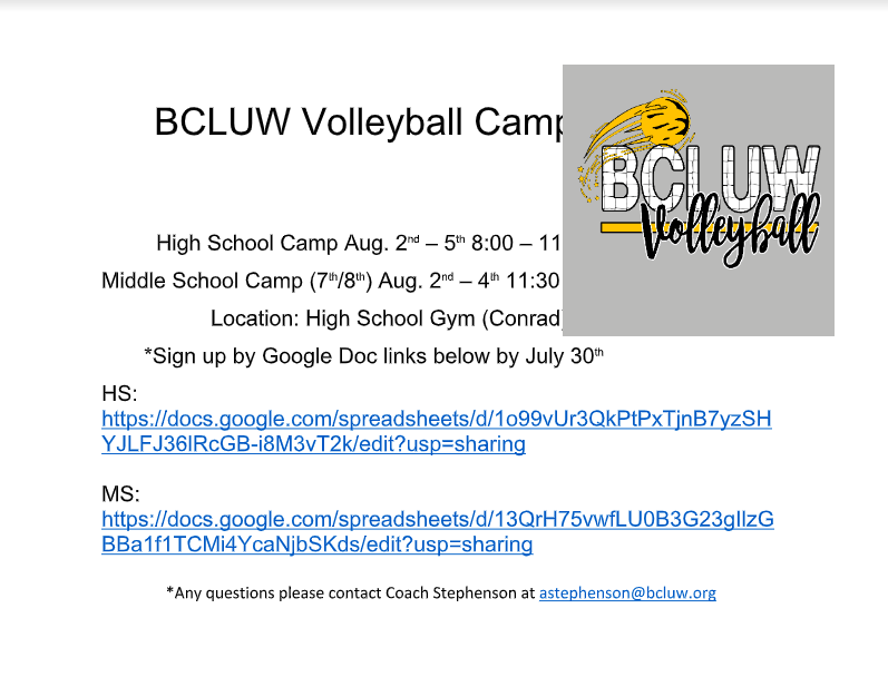BCLUW HS Activities tweet media