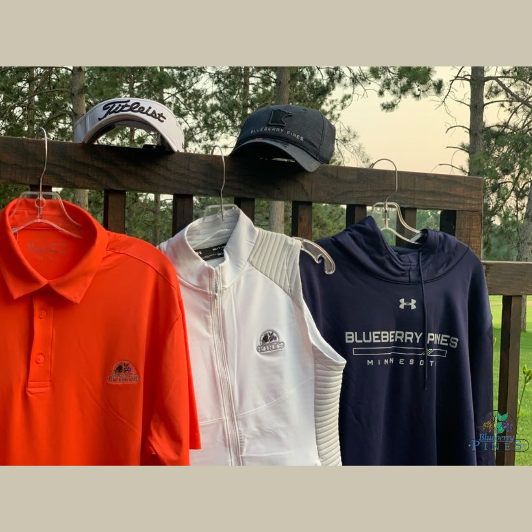 bbpgolf's tweet photo. You know what they say, look good play good! From polos and vests to hats and visors the Blueberry Pines Pro Shop has all the apparel to have you looking, and playing, your best on the course.

#blueberrypines https://t.co/XColeZV8wu